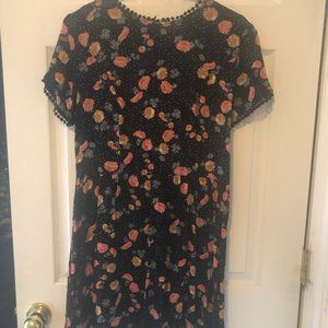 Black and floral summer dress